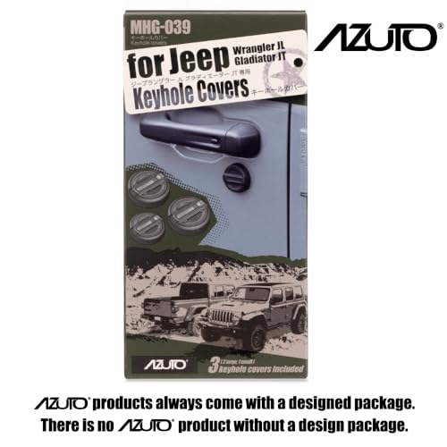 AZUTO Keyhole Covers for Jeep Wrangler (JL) / Gladiator (JT) 2018-2026 Door Security Accessories Keyhole Protection Item - Image 3