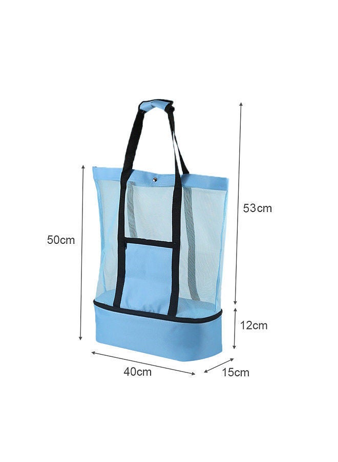 Large Mesh Beach Bag Tote Insulated Reusable Picnic Lunch for Outdoor Camping - Image 5