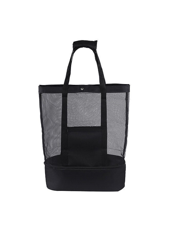 Large Mesh Beach Bag Tote Insulated Reusable Picnic Lunch for Outdoor Camping - Image 3