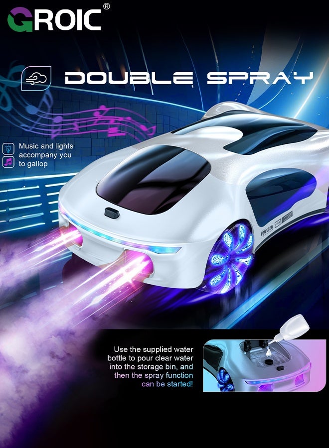 GROIC Futuristic Remote Control Car, Gesture Sensing Rc Stunt Car with Light Spray & Sound, 360° Rotate 2.4GHz RC Cars Toy for Kids,Gesture Control Remote Control Car - Image 5