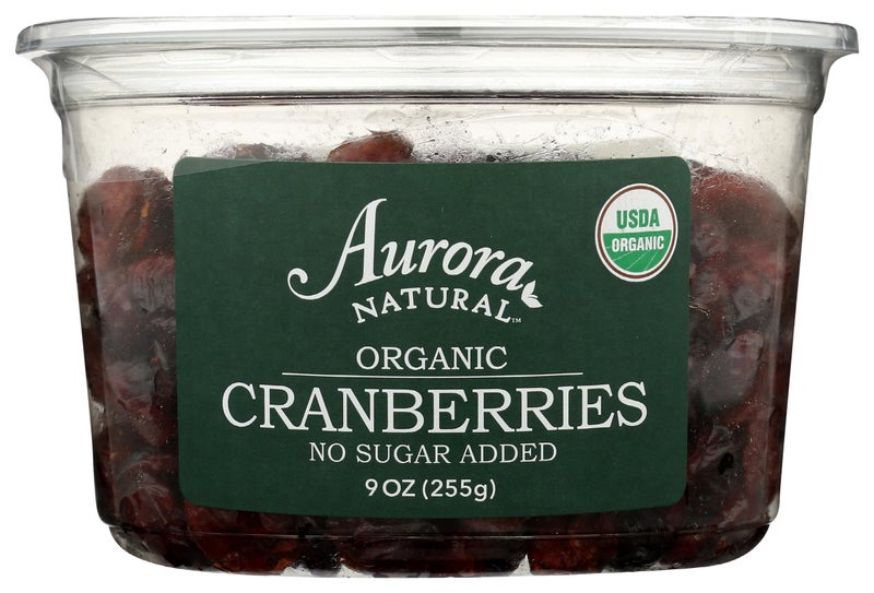 Aurora Products Organic Dried Cranberries, 9 OZ - Image 1
