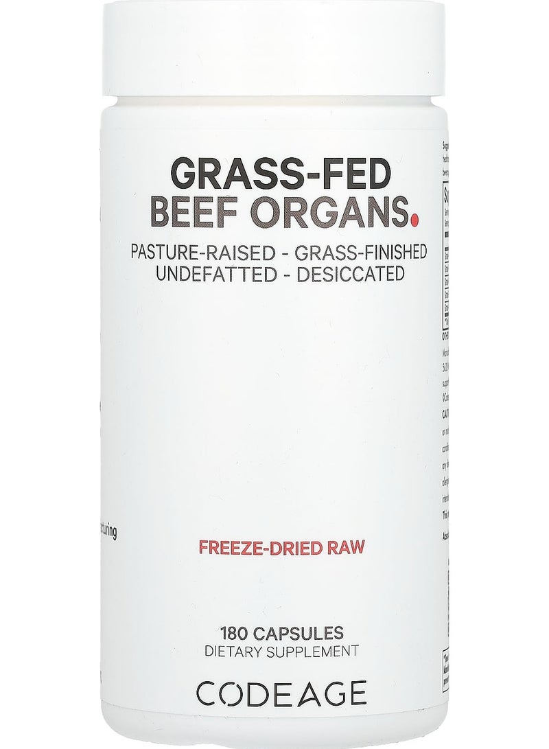 Codeage Grass-Fed Beef Organs, 180 Capsules