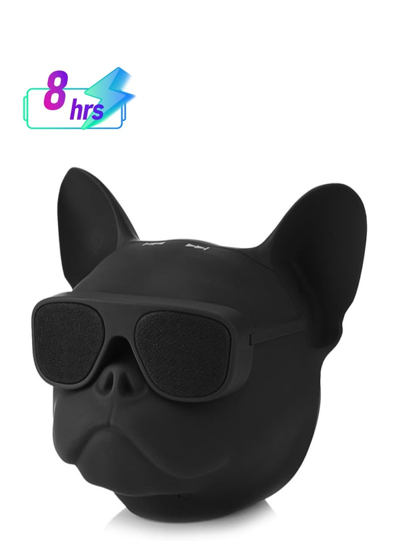 WYBOT - Portable Bluetooth Speaker, French Bulldog Bluetooth Speaker Dog Shaped Stereo Sound Music Player 32G Bluetooth Wireless Speaker with Radio Cool Speaker for Home Party Cafe Bar - Image 1