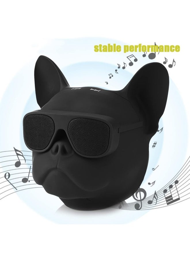 WYBOT - Portable Bluetooth Speaker, French Bulldog Bluetooth Speaker Dog Shaped Stereo Sound Music Player 32G Bluetooth Wireless Speaker with Radio Cool Speaker for Home Party Cafe Bar - Image 1