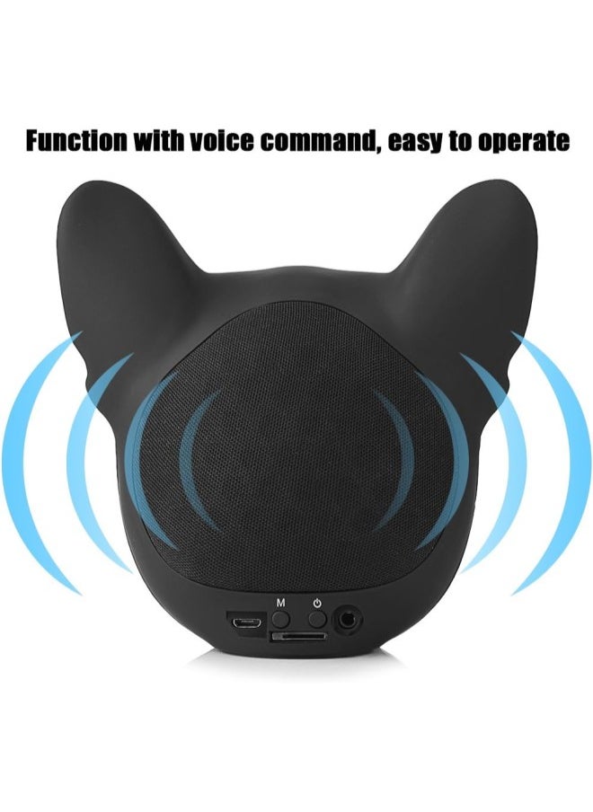 WYBOT - Portable Bluetooth Speaker, French Bulldog Bluetooth Speaker Dog Shaped Stereo Sound Music Player 32G Bluetooth Wireless Speaker with Radio Cool Speaker for Home Party Cafe Bar - Image 1
