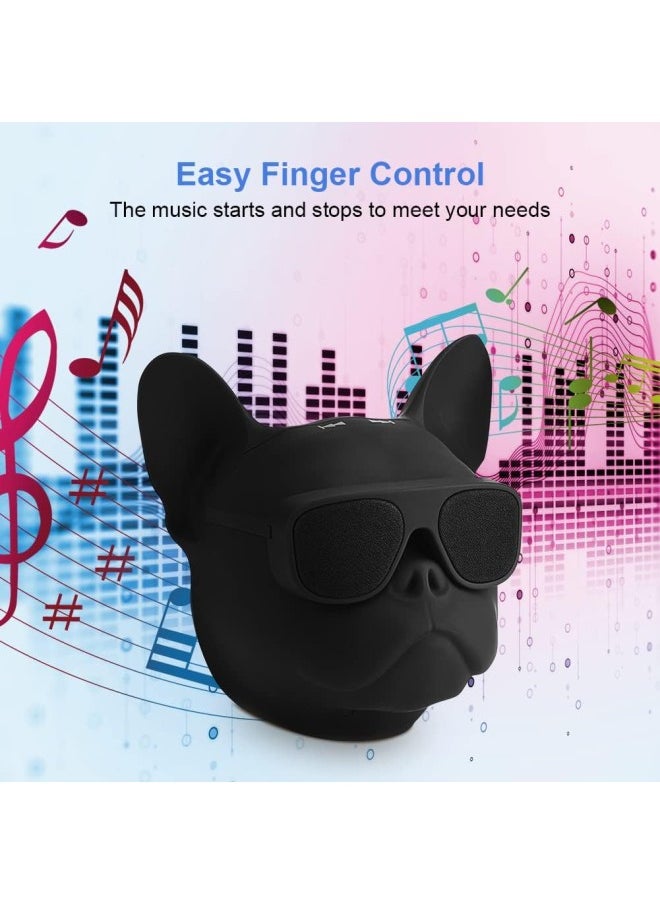 WYBOT - Portable Bluetooth Speaker, French Bulldog Bluetooth Speaker Dog Shaped Stereo Sound Music Player 32G Bluetooth Wireless Speaker with Radio Cool Speaker for Home Party Cafe Bar - Image 1
