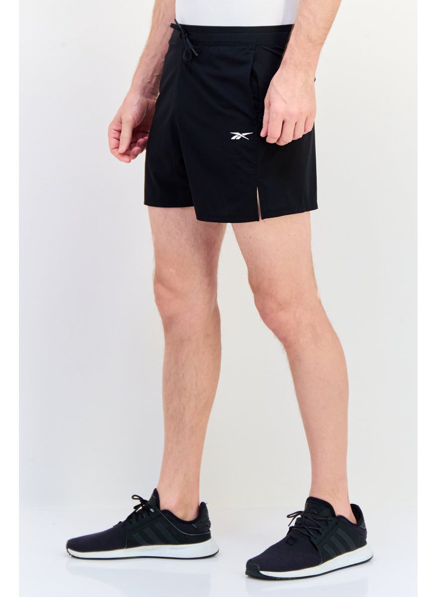 Reebok Men Sportswear Fit Brand Logo Running Shorts,Black  - Image 2
