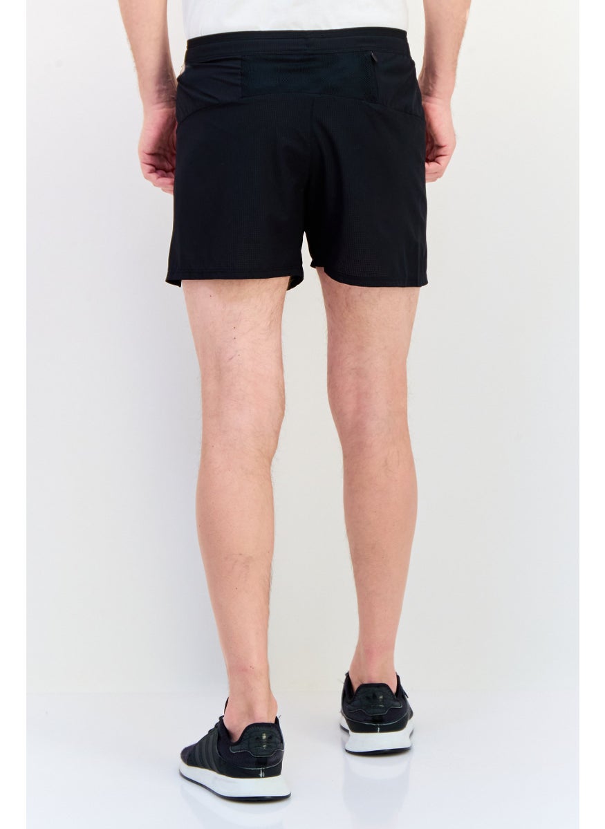 Reebok Men Sportswear Fit Brand Logo Running Shorts,Black  - Image 3
