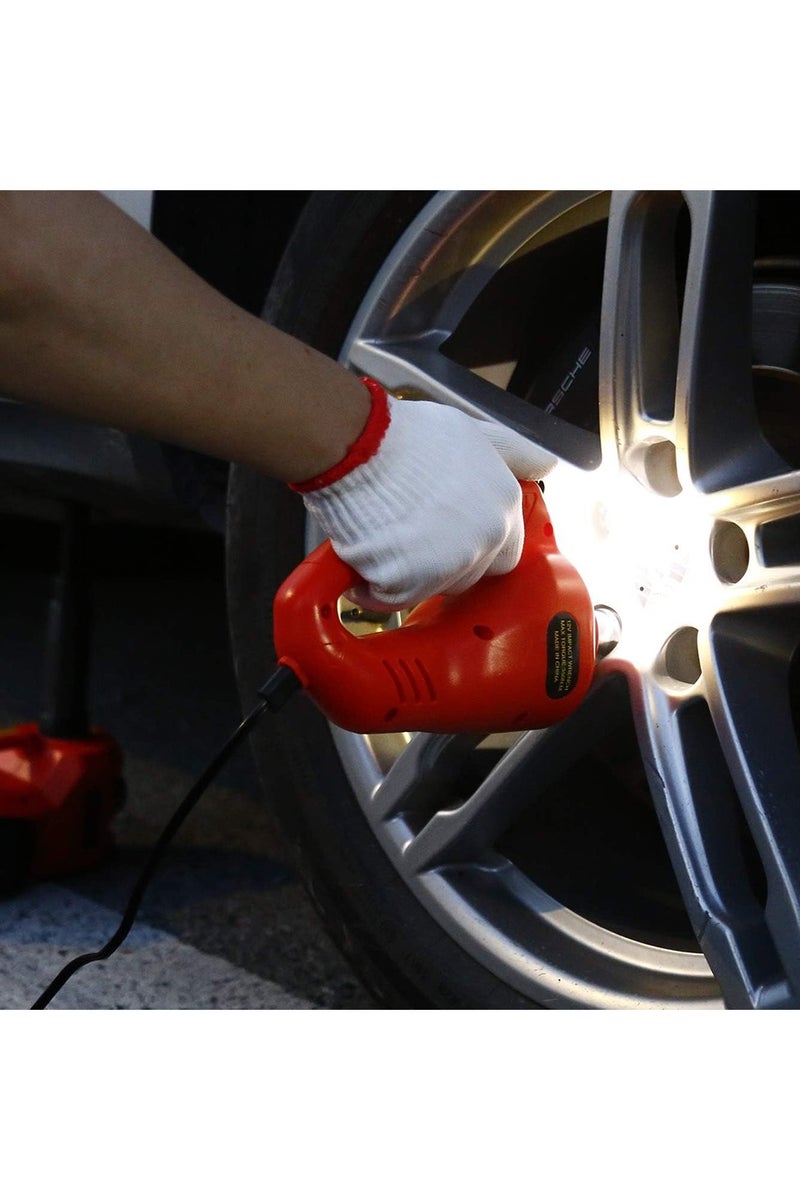 توبيز جاك كهربائي توبي 5 طن 12 فولت مجموعة جاك هيدروليكي (نطاق الرفع: 6.1~17.7 بوصة) مع مضخة هوائية جاك كهربائي للسيارات SUV سيدان MPV لتغيير الإطارات مجموعة إصلاح الطوارئ - Image 4