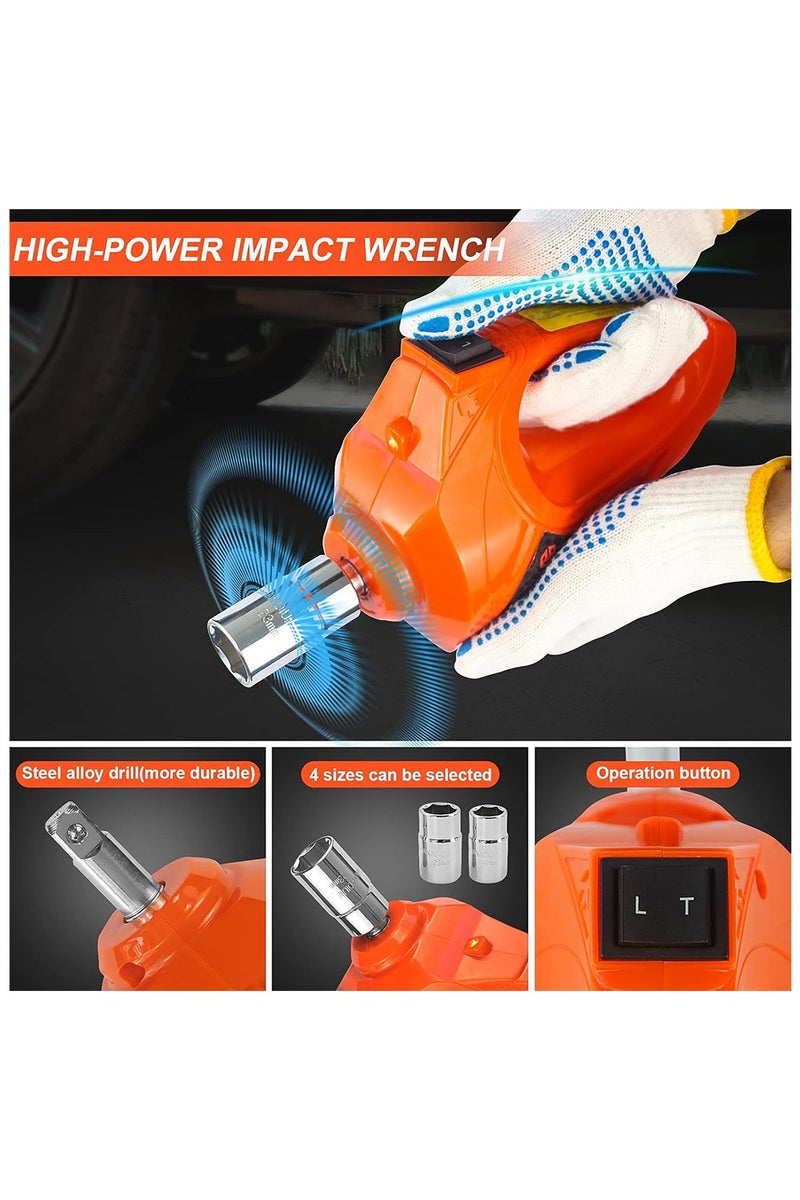 توبيز جاك كهربائي توبي 5 طن 12 فولت مجموعة جاك هيدروليكي (نطاق الرفع: 6.1~17.7 بوصة) مع مضخة هوائية جاك كهربائي للسيارات SUV سيدان MPV لتغيير الإطارات مجموعة إصلاح الطوارئ - Image 5