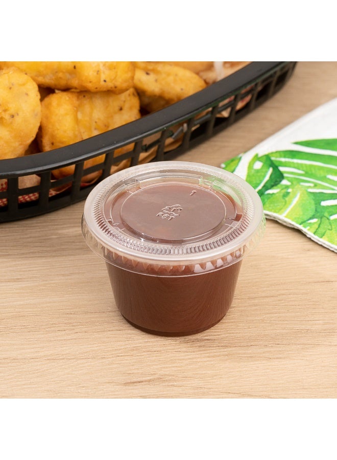 Restaurantware أكواب صلصة RW بوزن 2.5 أونصة، 2000 كوب توابل آمن للاستخدام في الميكروويف - مقاوم للكسر، أكواب بلاستيكية قابلة للتصرف، للعينات، الصلصات، أو الإضافات، الأغطية تباع بشكل منفصل - Image 4