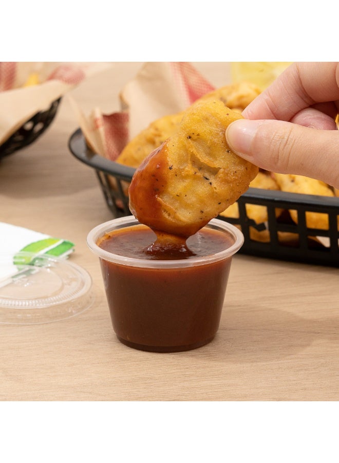 Restaurantware أكواب صلصة RW بوزن 2.5 أونصة، 2000 كوب توابل آمن للاستخدام في الميكروويف - مقاوم للكسر، أكواب بلاستيكية قابلة للتصرف، للعينات، الصلصات، أو الإضافات، الأغطية تباع بشكل منفصل - Image 5