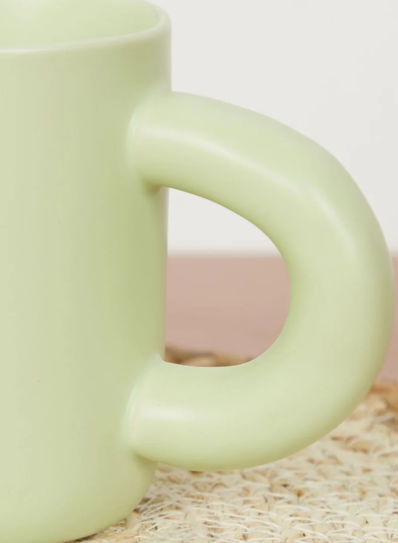 AURORA Green Large Handle Mug