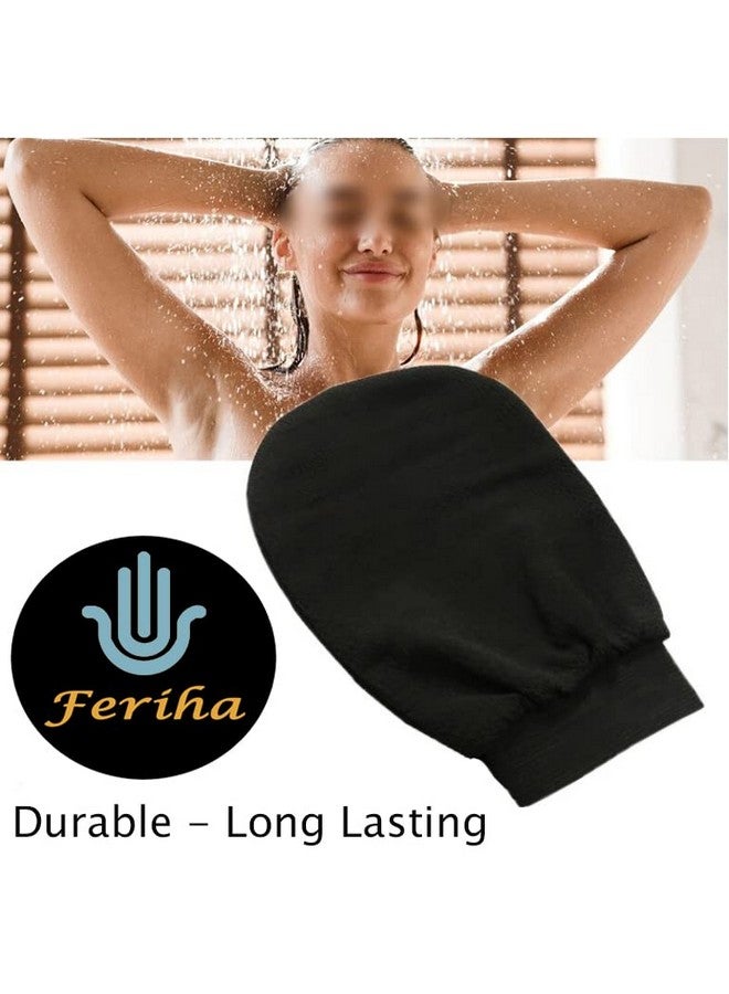FERIHA Sultana Moroccan Kessa Glove Heavy Exfoliating Scrubber Mitt Medium Rough Long Lasting Life Use Made In Morocco  - Image 4