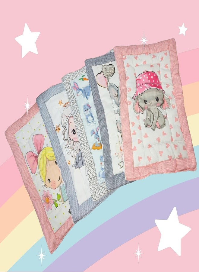 SANTALON New Born Godadi Combo Set Soft Cotton godi| Godari | Baby Bed Matress | Crib Sheet | Cartoon Mat Baby Godadi | Bedding Set | Pack of (5) - Image 2