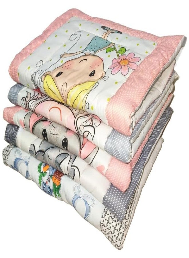 SANTALON New Born Godadi Combo Set Soft Cotton godi| Godari | Baby Bed Matress | Crib Sheet | Cartoon Mat Baby Godadi | Bedding Set | Pack of (5) - Image 1