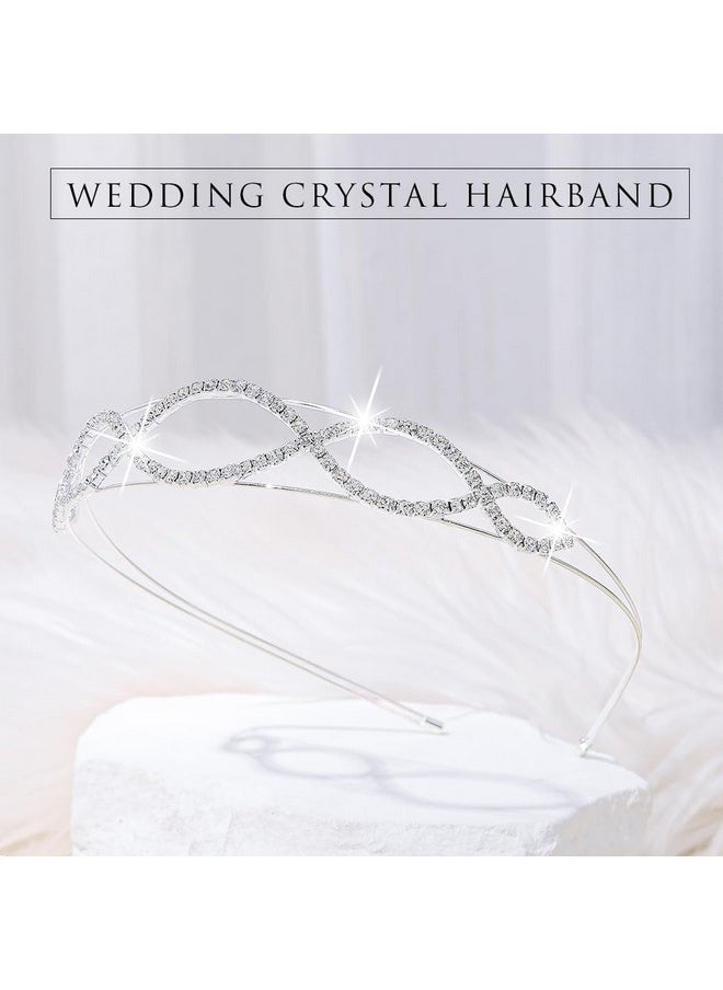 Thin Rhinestone Headbands Wave Crystals Hairbands Double Silver Headpieces Sparkly Wedding Hair Accessories For Women And Girls - pzsku/Z5B18471F8294D49583A4Z/45/_/1735567217/9ee9ced1-6d1b-4b20-8bd1-32dd44a0a8fa