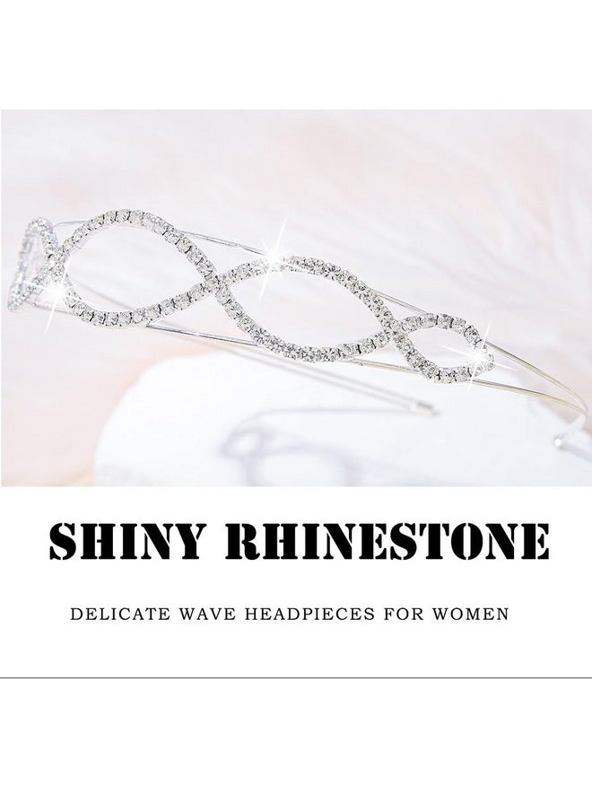 Thin Rhinestone Headbands Wave Crystals Hairbands Double Silver Headpieces Sparkly Wedding Hair Accessories For Women And Girls - pzsku/Z5B18471F8294D49583A4Z/45/_/1735567259/cdbda72b-58af-4750-92dd-64f44f1af179