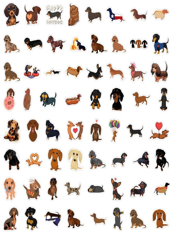 YUXIANLB 60 Pieces Cute Dachshund Dog Stickers for Water Bottles, Kawaii Sausage Pet Dog Stickers, Waterproof Vinyl Decals for Dog Lovers Gift DIY Bike Luggage Phone Case Laptop Scrapbook Skateboard - Image 5