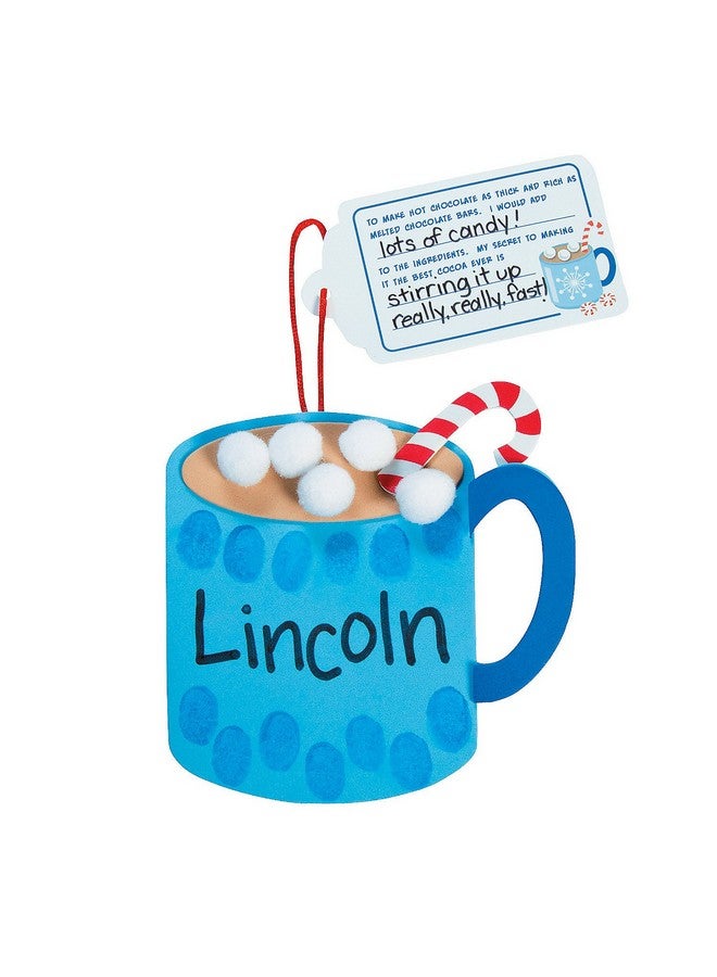 Fun Express Hot Cocoa Thumbprint Ornament Craft Kits - Crafts for Kids and Fun Home Activities - Makes 12 - Image 1