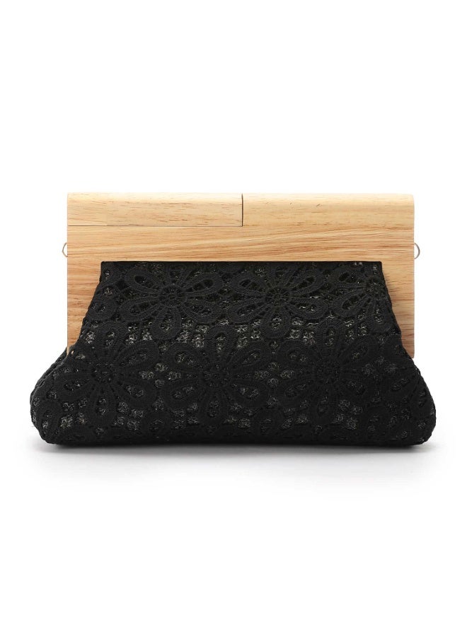 Mr.joe Mr Joe Black Elegant Crochet Clutch-shoulder bag for Women-4140 - Image 3