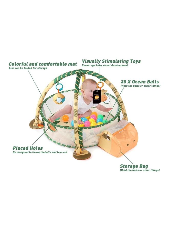 Kidle 3 In 1 Baby Playmat With Ballpit And Giraffe - Image 5