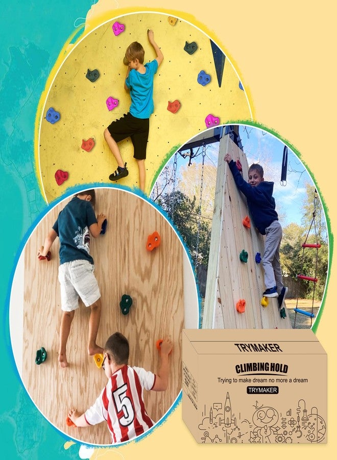 Trymaker Rock Climbing Holds, 30PCS Climbing Wall for Kids, Climbing Set for Adult Indoor and Outdoor(Large Size) - Image 2