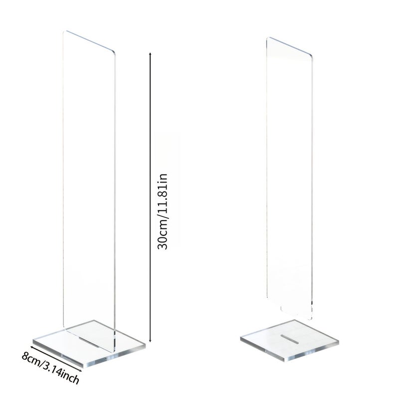 Colorless Acrylic Memo Board Detachable Stand Computer Screen Clip Message Board Office Desk Accessory - Image 3