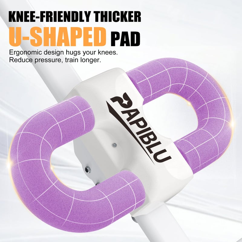 PAPIBLU Abdominal Trainers - Adjustable Ab Trainer Machine, Foldable Abdominal Workout Equipment with Knee Protection - Home Gym Core Strength Trainer for Men & Women - Purple - Image 4