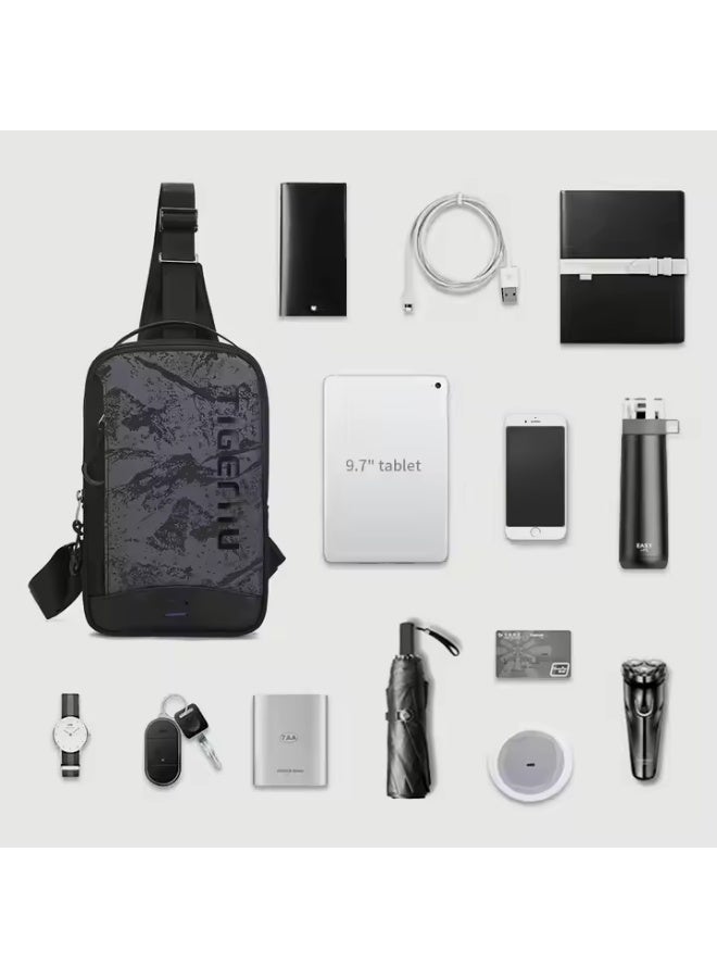 Tigernu Waterproof Crossbody Sling Shoulder Bag Model T-S8189 Camouflage Black - Image 5