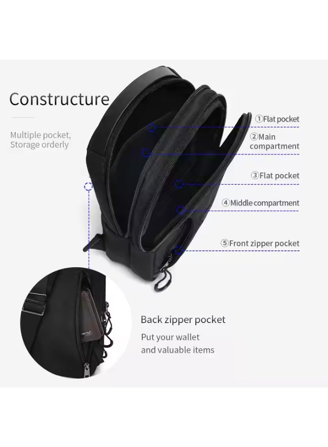 Tigernu Waterproof Crossbody Sling Shoulder Bag Model T-S8189 Camouflage Black - Image 4