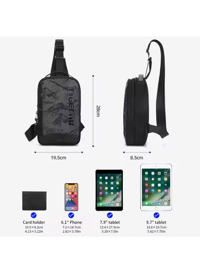 Tigernu Waterproof Crossbody Sling Shoulder Bag Model T-S8189 Camouflage Black - Image 2