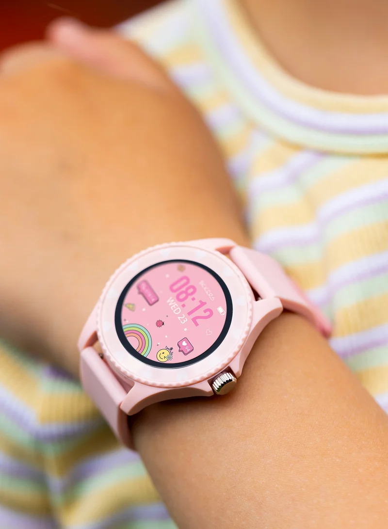 تيكرز Tikkers Smart Series 34 Pink Silicone Strap Smart Watch
