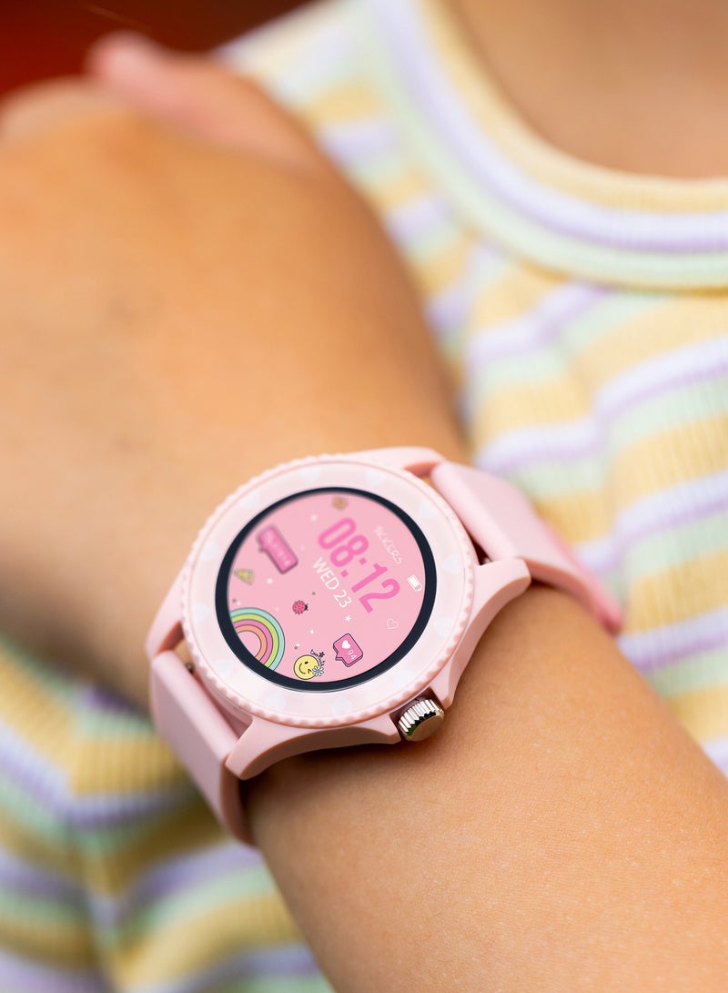 تيكرز ساعة ذكية تيكرز سلسلة  وردي بحزام سيليكون - Image 2