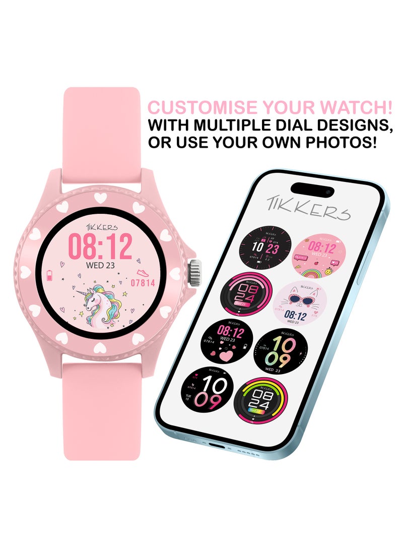 تيكرز ساعة ذكية تيكرز سلسلة  وردي بحزام سيليكون - Image 3