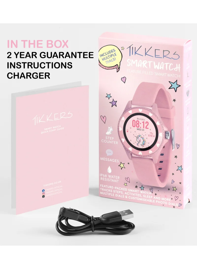 Tikkers Tikkers Smart Series 34 Pink Silicone Strap Smart Watch