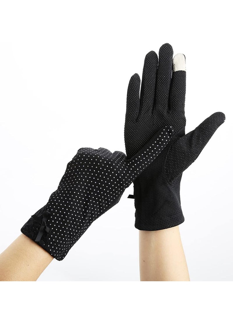 ECVV Women Sun Protective Gloves Screentouch Lightweight UV Protection Sunblock Gloves Breathable Sunblock Gloves for Summer Driving Riding Cycling - Image 1