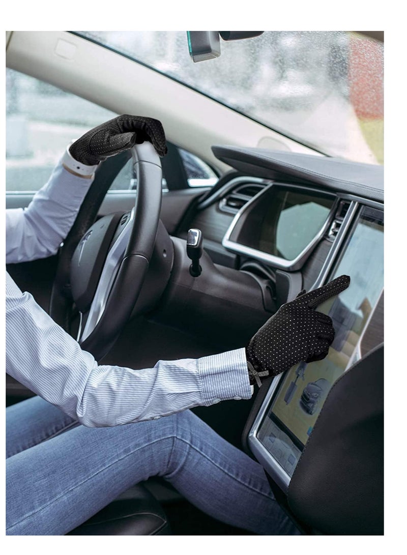 ECVV Women Sun Protective Gloves Screentouch Lightweight UV Protection Sunblock Gloves Breathable Sunblock Gloves for Summer Driving Riding Cycling - Image 3