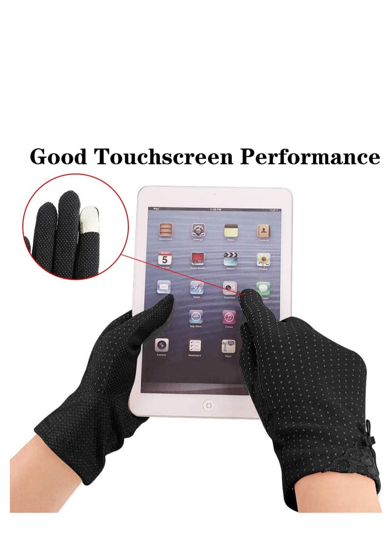 ECVV Women Sun Protective Gloves Screentouch Lightweight UV Protection Sunblock Gloves Breathable Sunblock Gloves for Summer Driving Riding Cycling - Image 4