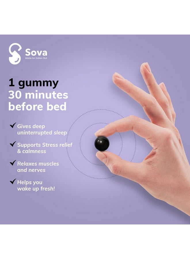 Sova Sleep Snack | Sugar Free Probiotic Melatonin Gummies | Deep Sleep | Relaxation & Stress Relief | Fall Asleep Faster | 5mg Melatonin | 2.5 Billion CFU | 30 Vegan Gummies | Non Habit Forming - Image 4