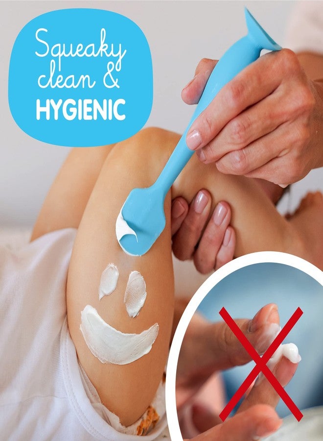 Baby Bum Brush Bumco Baby Bum Brush - BPA-Free Diaper Cream Spatula with Suction Cup Base, Soft & Flexible Silicone, Wipe-Clean, Mom-Invented Diaper Bag Essentials (Blue) - Image 2