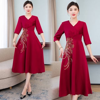 Elegant Red Mother-of-the-Bride Dress Summer 2023 Wine red - pzsku/Z5B18DB5FF1659A9EABCFZ/45/1746209751/571aed26-38e4-497b-a8b9-1d788683bd22