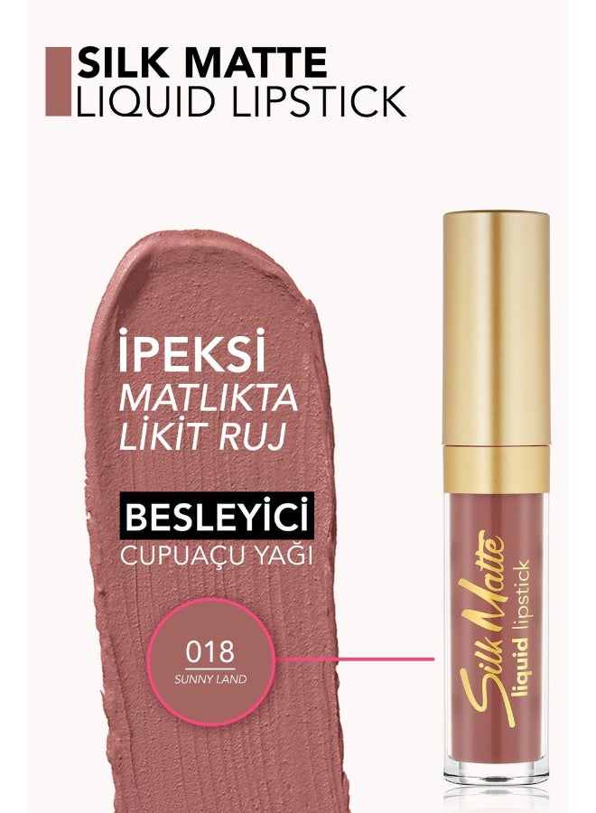 flormar Silk Matte Lipstick 018 SUNNY LAND - Image 3