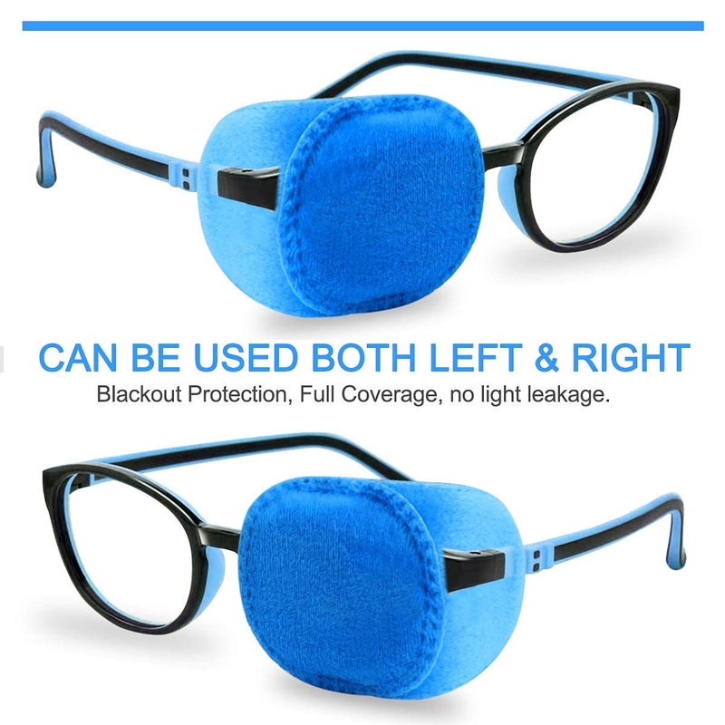 Hecaty HECATY 4 Pack Eye Patches for Kids Girls Boys, Right & Left Eye Patch for Glasses, Lazy Eye Patch for Children Treating Lazy Eye Amblyopia Strabismus and After Surgery (Blue)  - Image 5