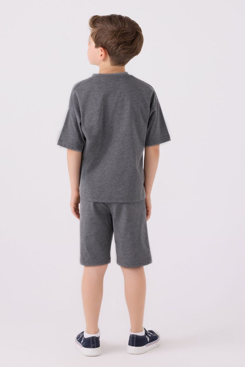 U.S. Polo Assn.  set برمودا ملانج أنثراسايت للأولاد  - Image 5