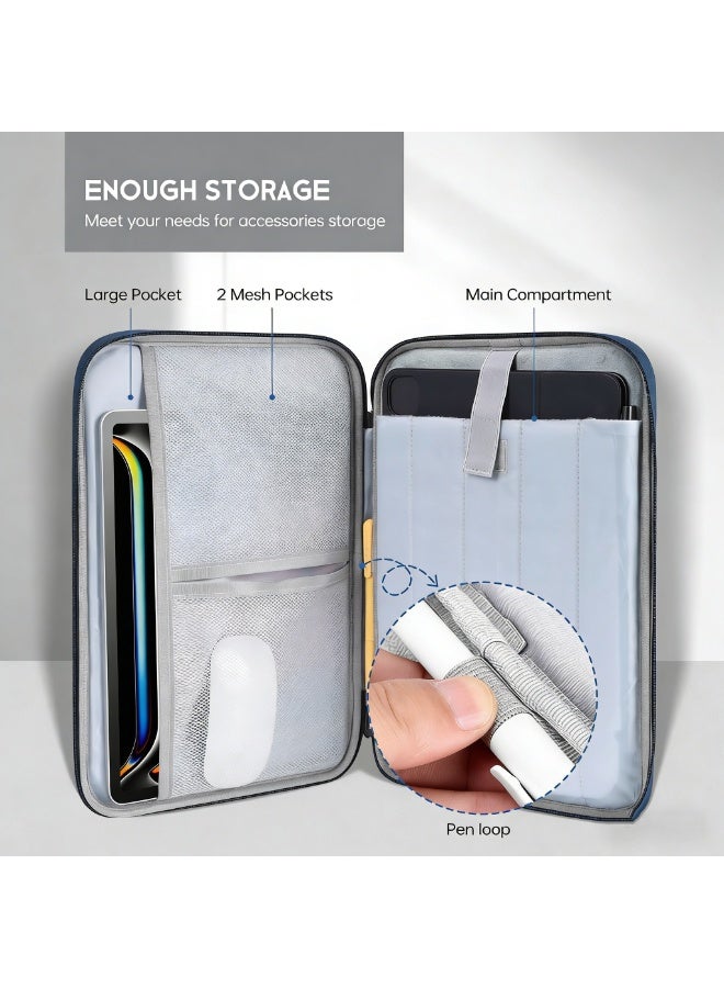 غلاف كمبيوتر محمول مقاس 13 بوصة 2025-2022 MacBook Air 13 بوصة M4 M3 M2 A3240 A3113 A2681 قذيفة حقيبة يد مضادة للتصادم مع جيب ملحق - رمادي - Image 2