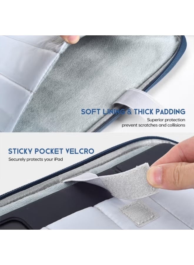 غلاف كمبيوتر محمول مقاس 13 بوصة 2025-2022 MacBook Air 13 بوصة M4 M3 M2 A3240 A3113 A2681 قذيفة حقيبة يد مضادة للتصادم مع جيب ملحق - رمادي - Image 4