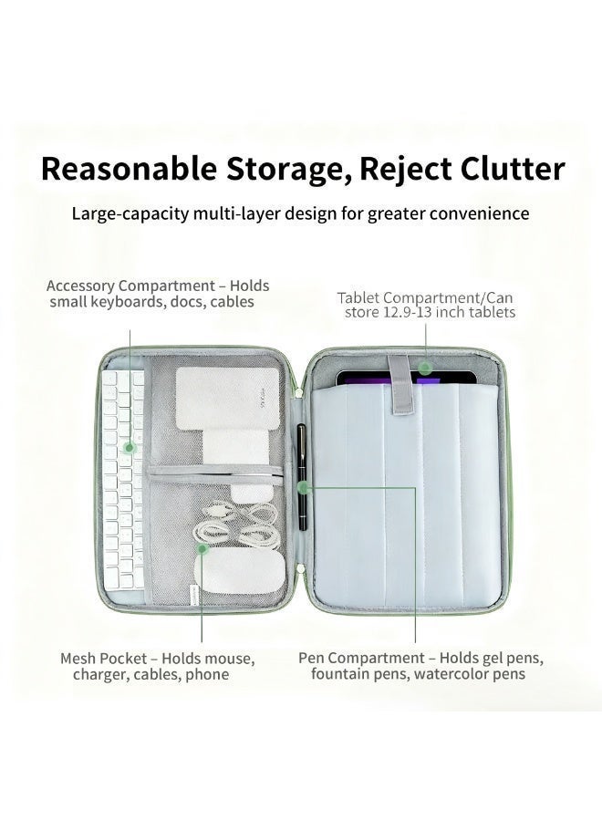 غلاف كمبيوتر محمول مقاس 13 بوصة 2025-2022 MacBook Air 13 بوصة M4 M3 M2 A3240 A3113 A2681 قذيفة حقيبة يد مضادة للتصادم مع جيب ملحق - رمادي - Image 3