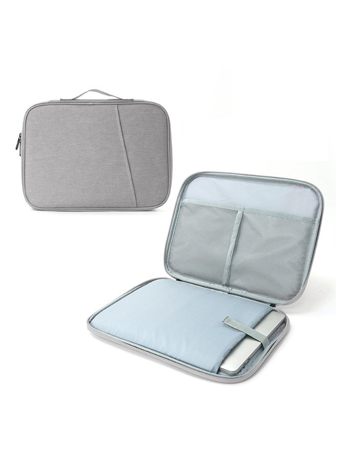 غلاف كمبيوتر محمول مقاس 13 بوصة 2025-2022 MacBook Air 13 بوصة M4 M3 M2 A3240 A3113 A2681 قذيفة حقيبة يد مضادة للتصادم مع جيب ملحق - رمادي - Image 1