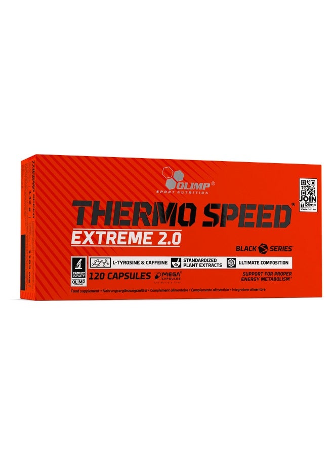 Olimp Sport Nutrition Thermo Speed Extreme 2, 120 Capsules – Boosts Energy, Supports Fat Metabolism, Enhances Focus & Thermogenic Support